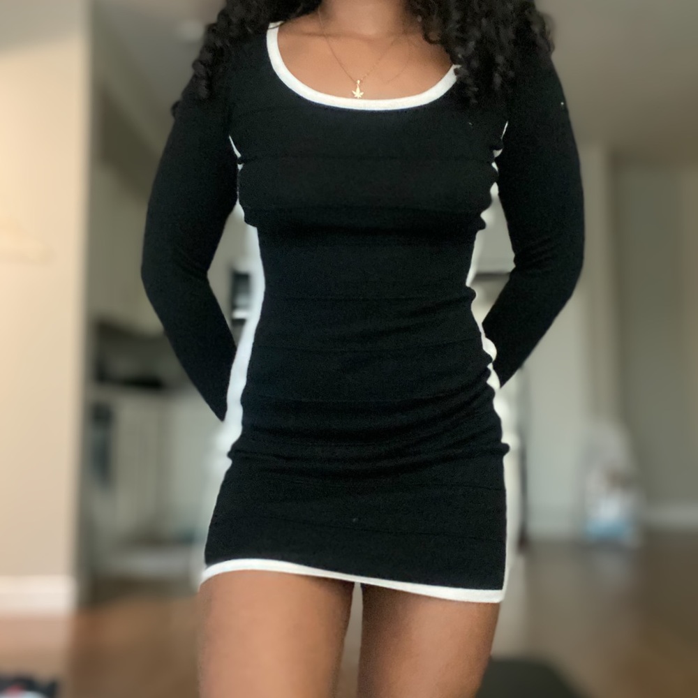 Long sleeve mini dress